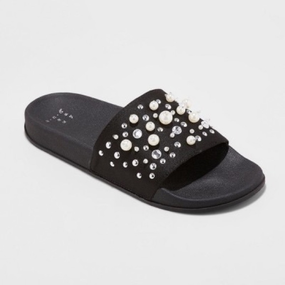 Womens Paris Pearl Slide Sandals - A New Day™, 11